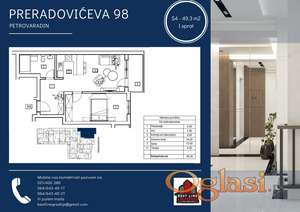 S4 - 49.30 m2 - JEDNOIPOSOBAN STAN U IZGRADNJI! PRERADOVIĆEVA 98 - PETROVARADIN, NOVI SAD!